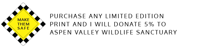 PURCHASE ANY LIMITED EDITION PRINT AND I WILL DONATE 5% TO ASPEN VALLEY WILDLIFE SANCTUARY